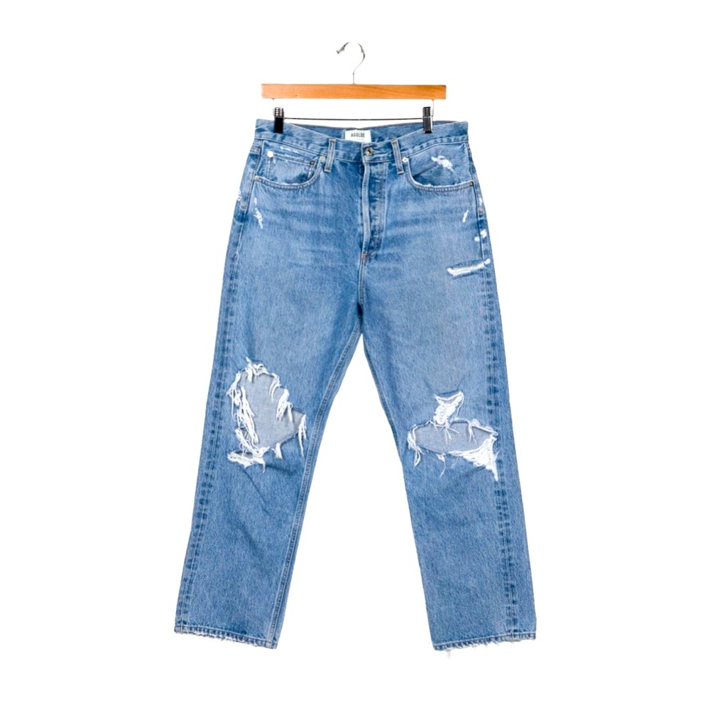 AGOLDE Distressed Blue Jeans Sz M